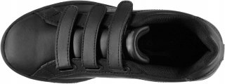 Slazenger Ash Vel Dzieci Buty sportowe z zapięciem na rzepy SKÓRA CZARNE