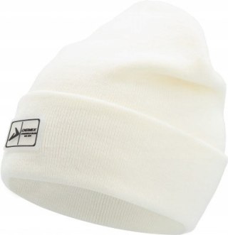 Czapka zimowa beanie wywijana biały kremowa zimowa One Size Demix
