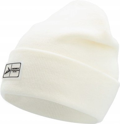 Czapka zimowa beanie wywijana biały kremowa zimowa One Size Demix Czapka zimowa beanie wywijana biały kremowa zimowa One Size Demix