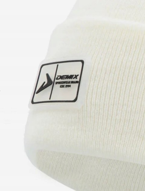 Czapka zimowa beanie wywijana biały kremowa zimowa One Size Demix Czapka zimowa beanie wywijana biały kremowa zimowa One Size Demix
