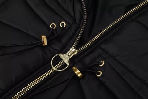 Firetrap kurtka damska pikowana czarna Z KAPTUREM, zimowa L