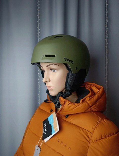 Kask narciarski snowboardowy Termit rozmiar L 58-61 cm Khaki zielony Kask narciarski snowboardowy Termit rozmiar L 58-61 cm Khaki zielony