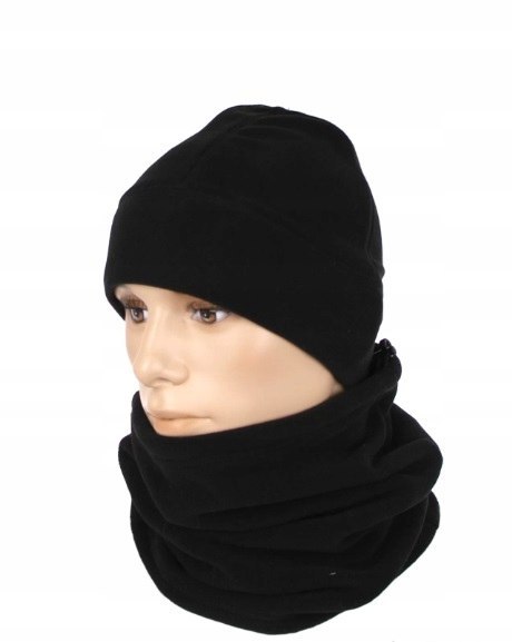 Komplet SPORTOWY czapka, komin (golf) dziecięcy czarny DEMIX one size Komplet SPORTOWY czapka, komin (golf) dziecięcy czarny DEMIX one size