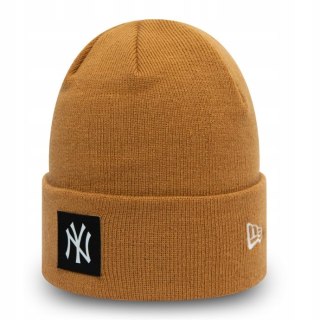 New Era czapka zimowa Brązowa rozmiar uniwersalny TEAM CUFF BEANIE NYY WHT