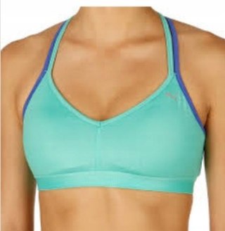 Zielony biustonosz sportowy Yogini Live Bra miętowy Puma r. S